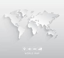 World map vector illustrations.