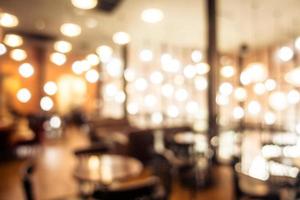 Defocused coffee shop and restaurant background photo