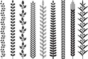 Leaf nature pattern vector illustrations.