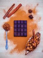 Spices and chocolate photo