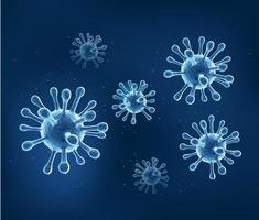 Coronavirus Covid 19 virus polygon mesh style vector illustration background.