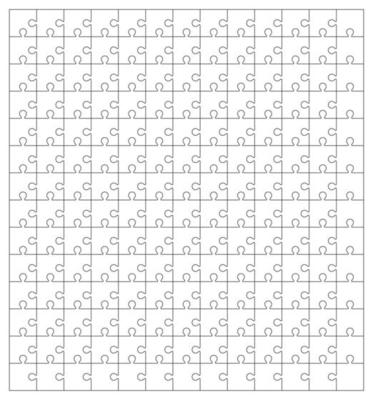Jigsaw puzzle template. Vector illustrations.