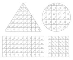 plantilla de rompecabezas. ilustraciones vectoriales. vector