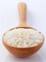 Spoon of white rice photo