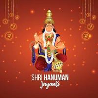 Creative illustration of hanuman jayanti vector