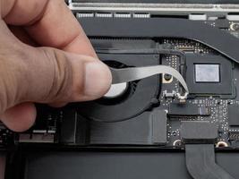 Close-up computer repair photo