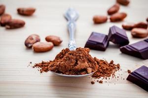 Chocolate powder close-up photo