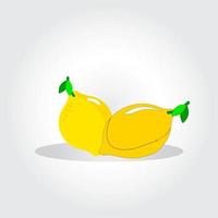 Fresh lemon fruits, collection of vector illustrations