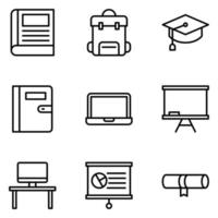 conjunto de iconos de educación vector