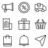 Ecommerce Outline Icon Set vector