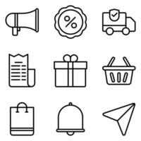 Ecommerce Outline Icon Set vector