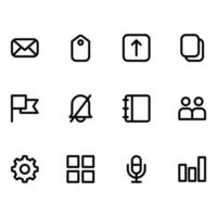 Basic UI icon set vector