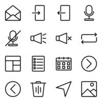 User Interface Buttons Icon Set vector