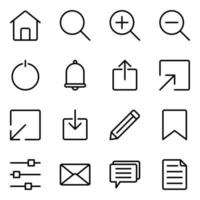 conjunto de iconos de interfaz de usuario web vector