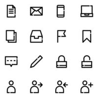 paquete de iconos de diseño de interfaz de usuario vector