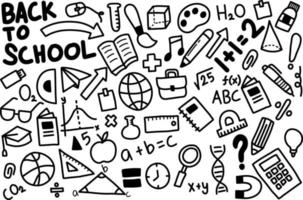 icono de doodle de regreso a la escuela vector