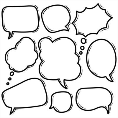 Speech Bubble Clipart Sketch - Speech Bubble Clipart Sketch - Free  Transparent PNG Clipart Images Download