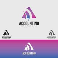 Accounting logo design template vector