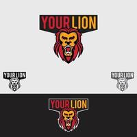 your lion logo design vector template