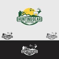 hunting logo design vector template