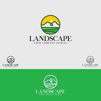 Landscape logo design vector template