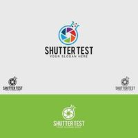 Shutter-Test logo design vector template