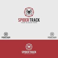 spider-track logo design vector template