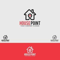 House point logo design template vector