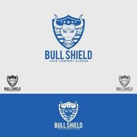 bull-shield logo design vector template