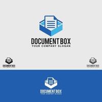Document box logo design template vector