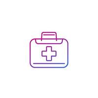 medical bag icon, linear.eps vector