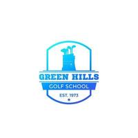 escuela de golf, vector, logo., eps vector