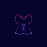 corset icon, linear.eps vector
