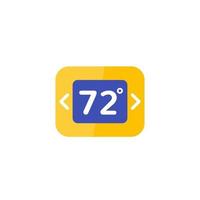 thermostat icon on white, flat.eps vector