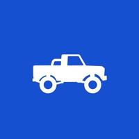 pickup truck, 4x4 car vector icon.eps