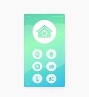 Smart home app interface, mobile ui, vector.eps vector