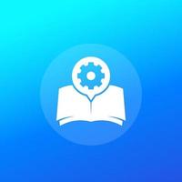 manual, instruction or user guide vector icon.eps