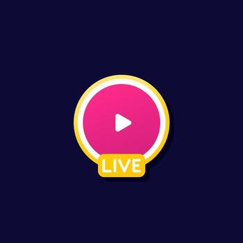 Live stream icon for apps and web.eps vector