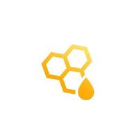 honey and honeycomb, vector logo icon.eps