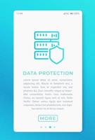 protección de datos en la aplicación móvil, vector.eps vector