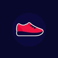 Running shoe icon, trainers or sneakers.eps vector