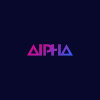 Alpha logo, minimal design, vector.eps vector