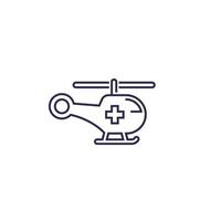 ambulancia aérea o helicóptero médico línea icon.eps vector