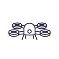 Drone icon on white, line.eps vector