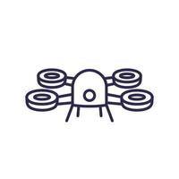 Drone icon on white, line.eps vector