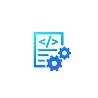 code optimization vector icon on white.eps