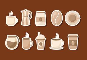 coffee icon set vector