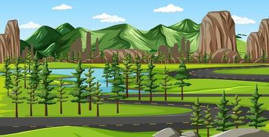 A green nature landscape background vector