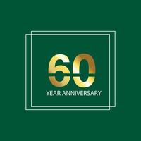 60 years anniversary celebration logo. 60th design template. Vector and illustration.