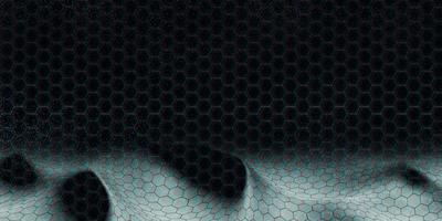 Technology 3D illustration of abstract hexagonal landscape photo